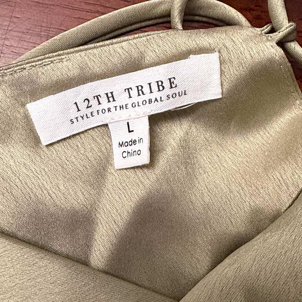 12th Tribe Sage Satin Camisole - Picture 4 of 4